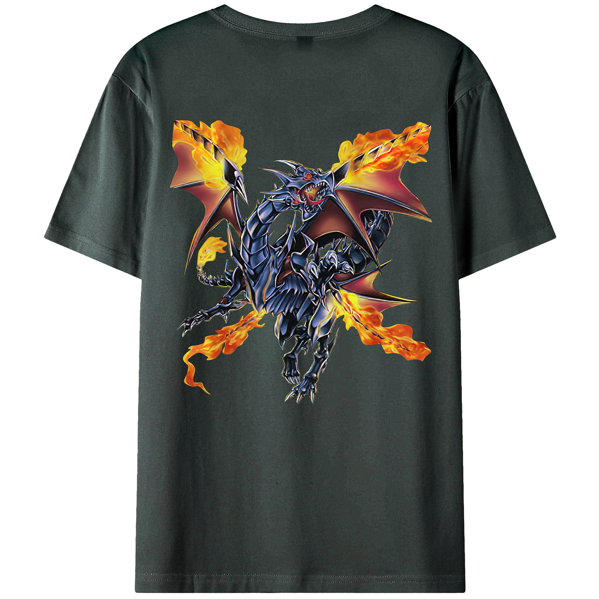 （画像用） 遊☆戯☆王 Yu-Gi-Oh! 綿100％ メンズ半袖Tシャツ（バックプリント） 通気性